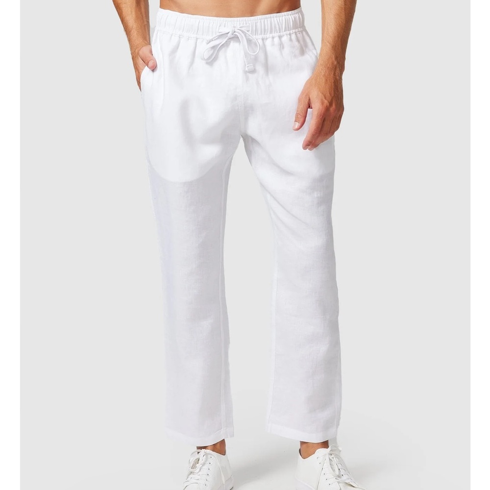 Vacay Men's White Linen Pants NWT